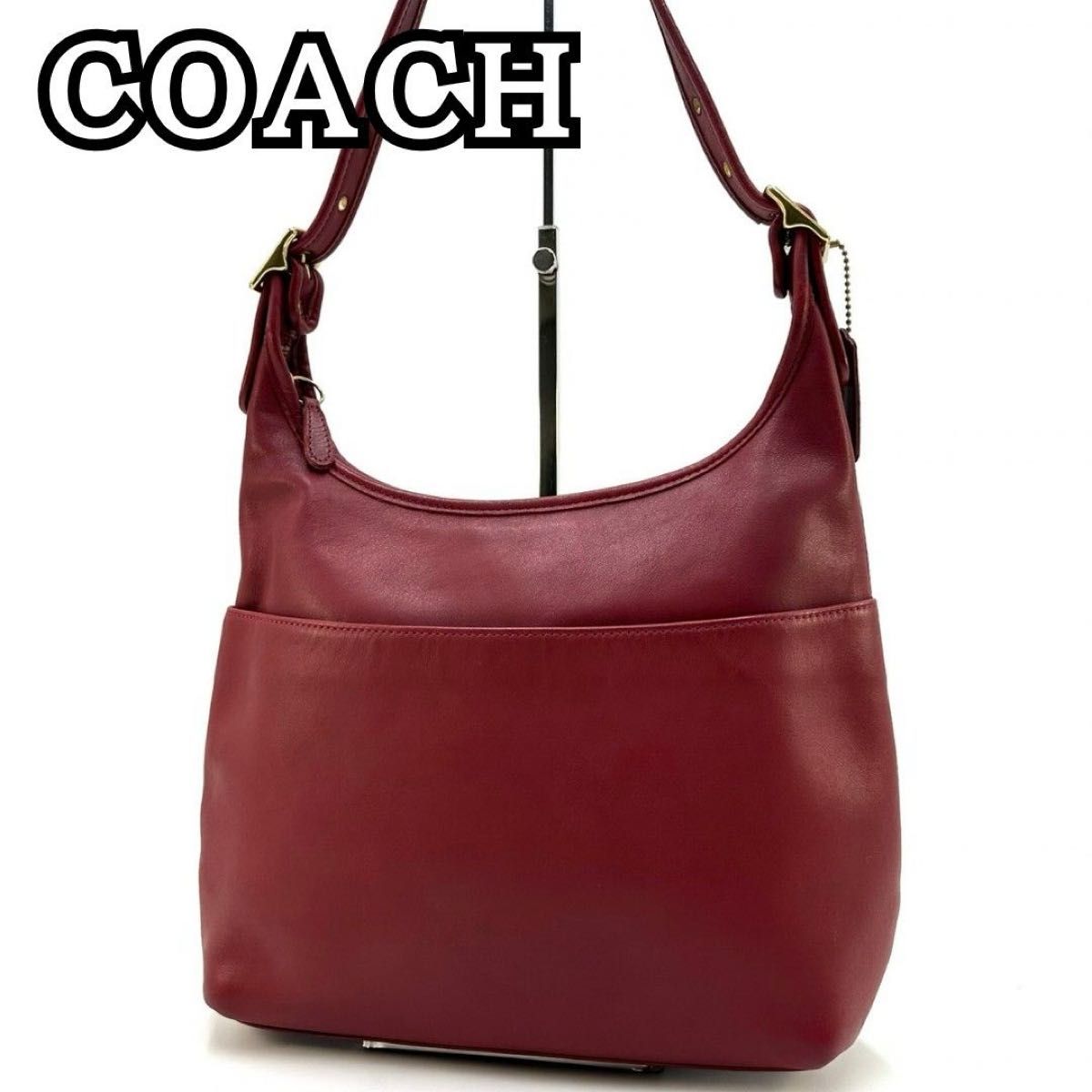 COACH Vintage Coach Shoulder Bag, Wearable on Shoulder, Gold Hardware, Leather
