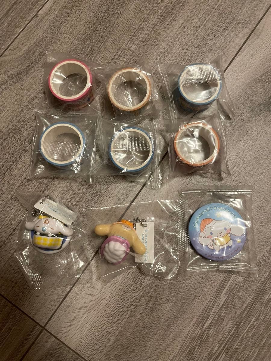 Curazushi Sanrio Cinnamoroll Masking Tape Mascot Badge 9-Piece Set