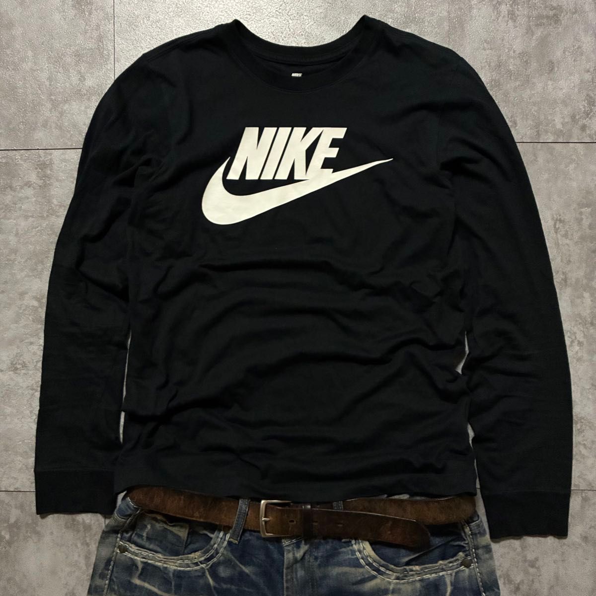 00s【NIKE】Big Logo Long Sleeve Top/Y2K Tech