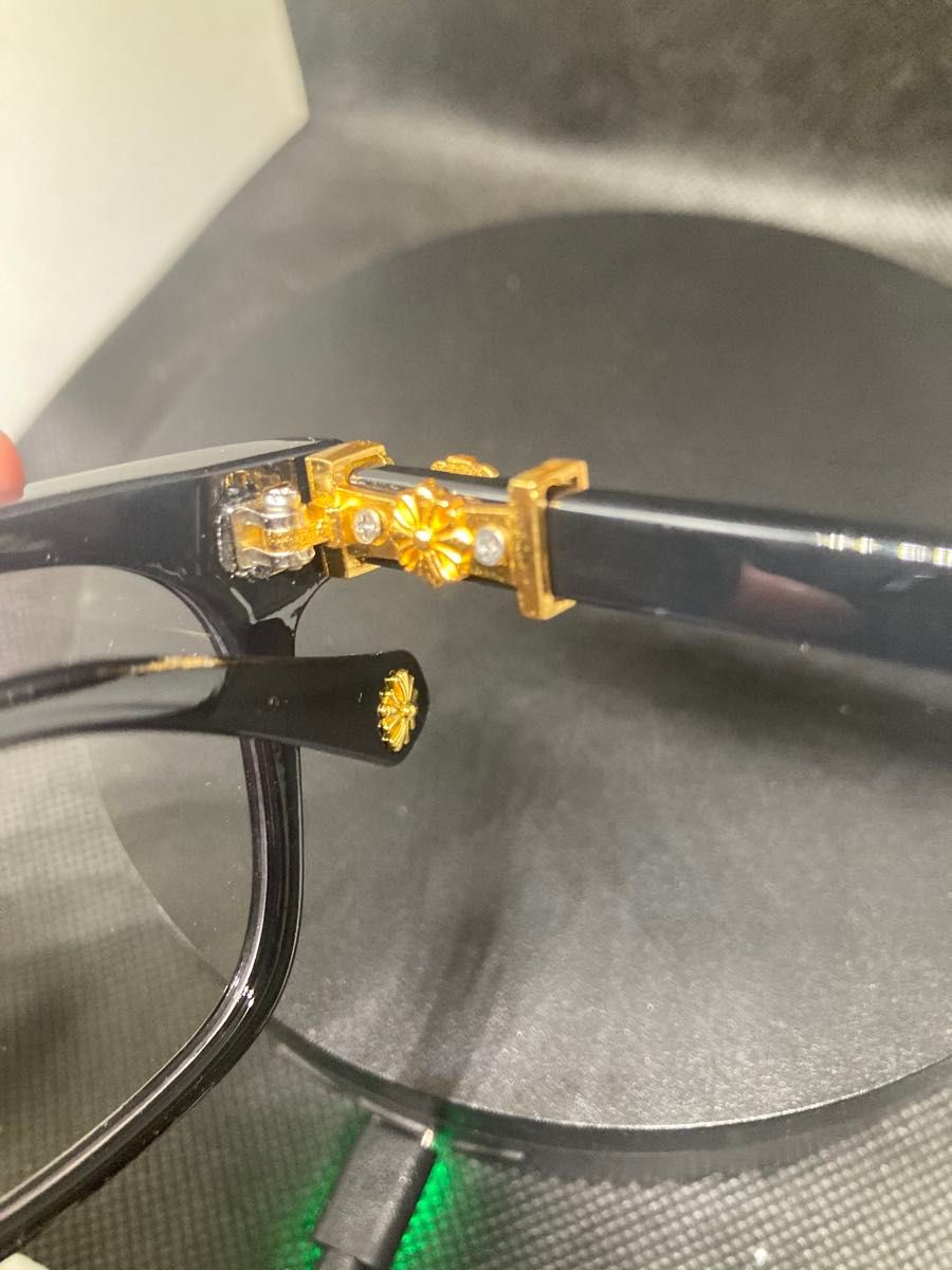 Fashion Glasses Black Gold Glasses