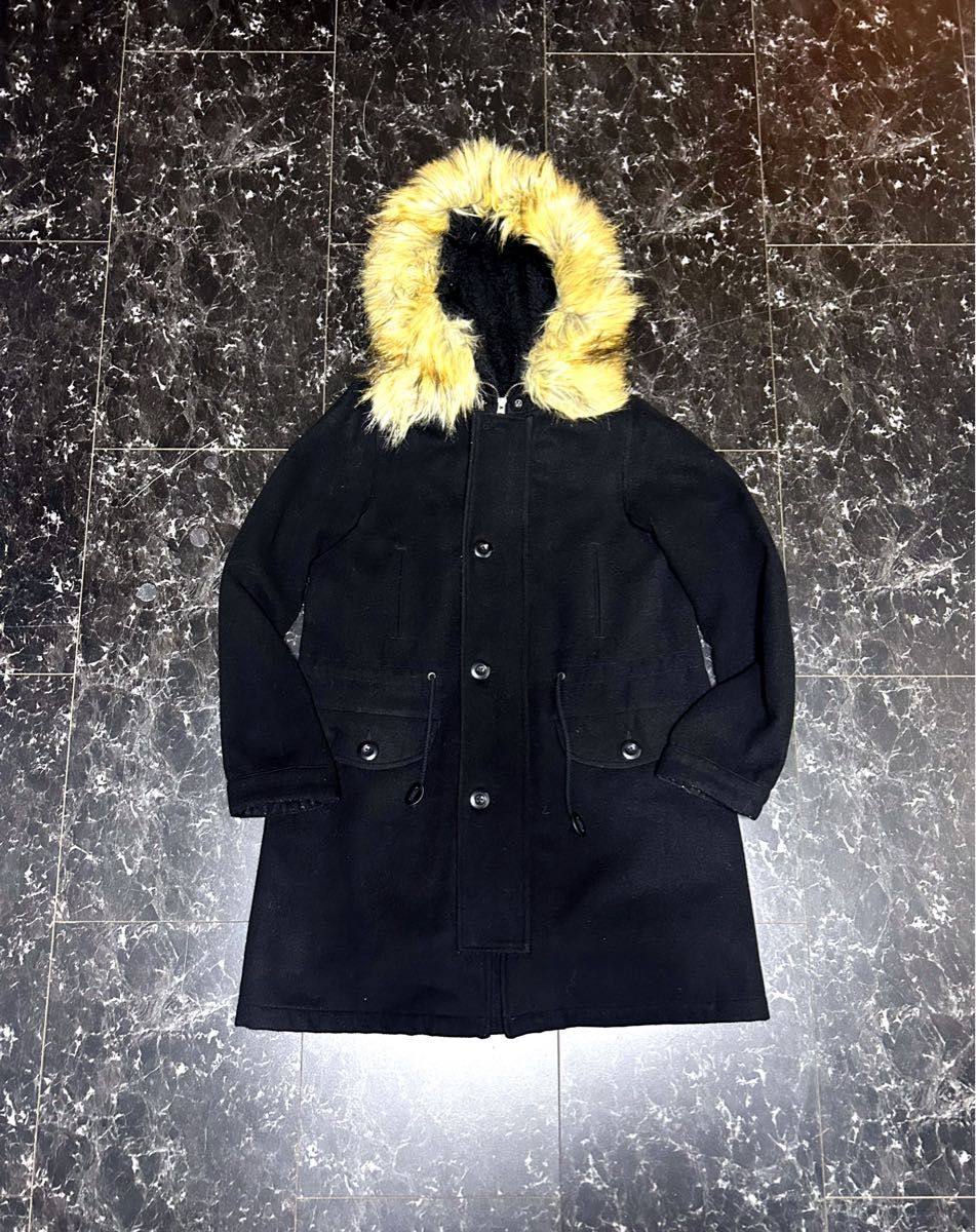 00s mods coat grunge rock punk older brother fur jacket y2k