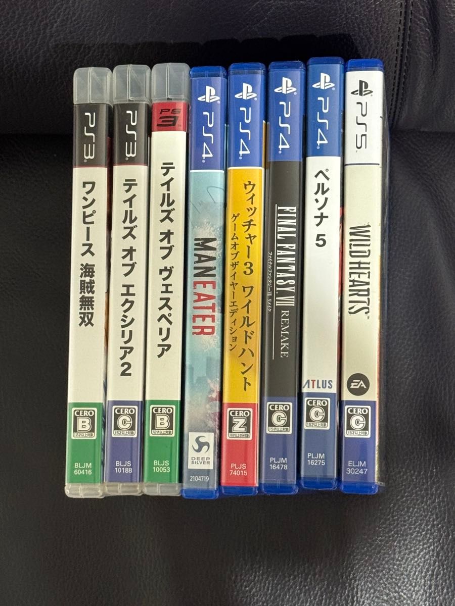 PS3 PS4 PS5 游戏软件 8本套装 打包出售 海贼王 传说系列 巫师 FF7 女神异闻录