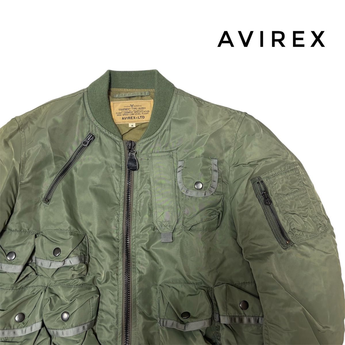 AVIREX MA-1 Flight Jacket with Multi-Pockets, Used Clothing