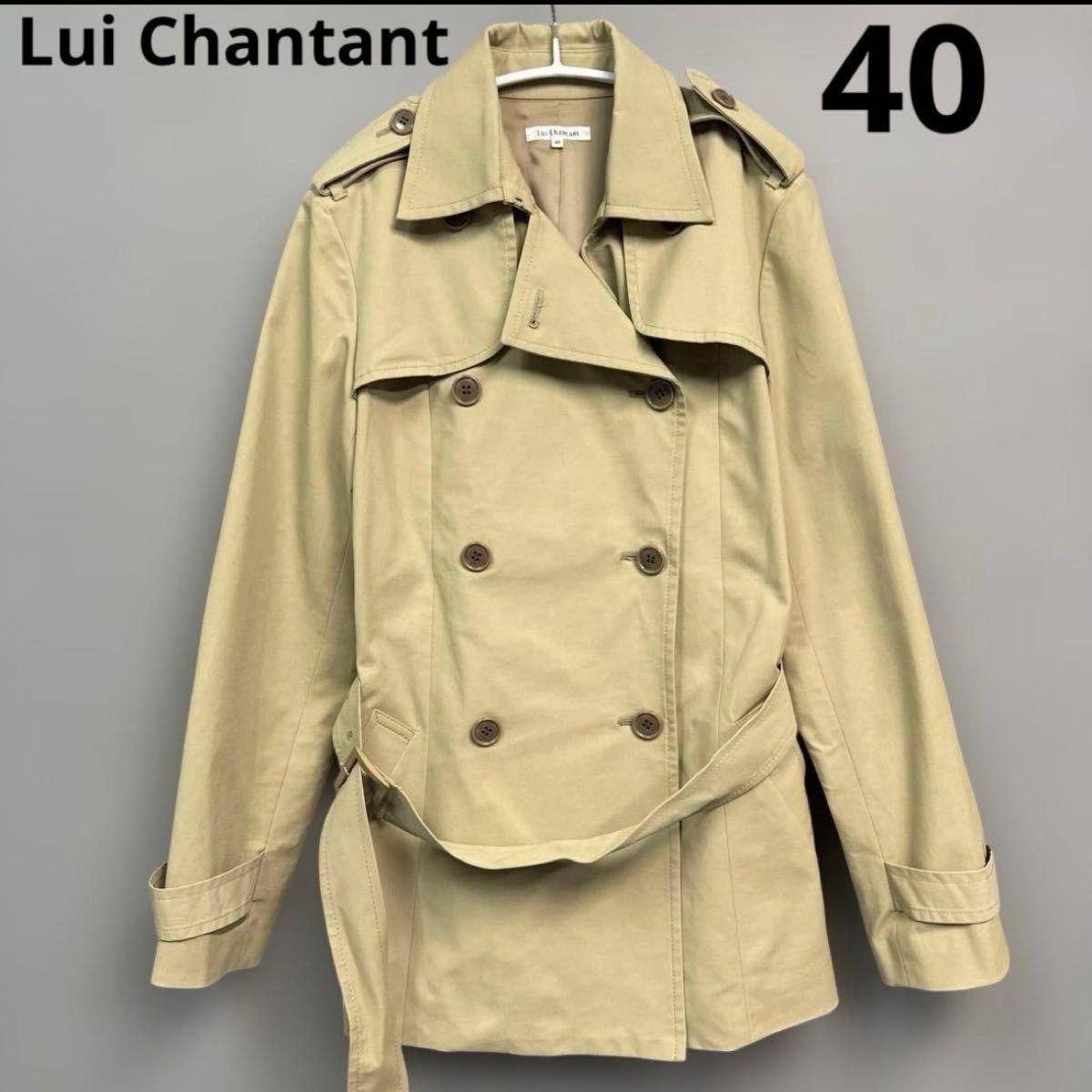 Lui Chantant Beige Trench Coat Size 40