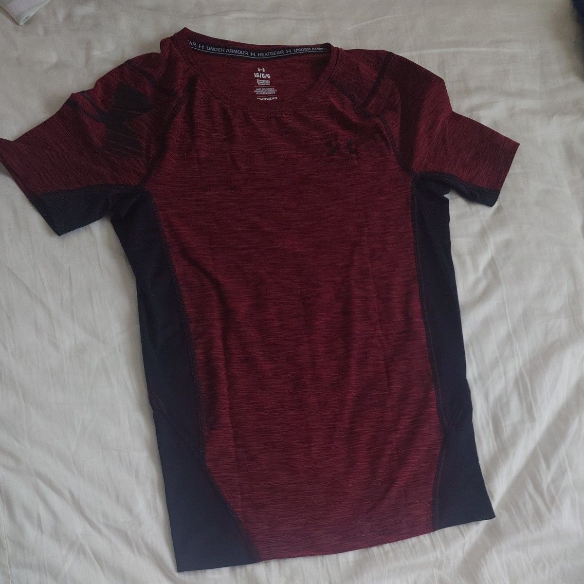 Under Armour HeatGear Compression Short-Sleeve T-Shirt Red x Black Size LG