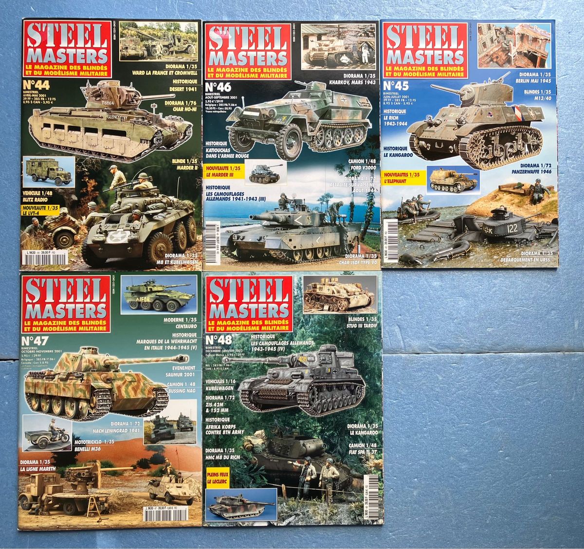 钢制大师 STEEL MASTERS 5册套装 书籍 杂志 模型制作 塑料模型 AFV 军事 法国 外文版