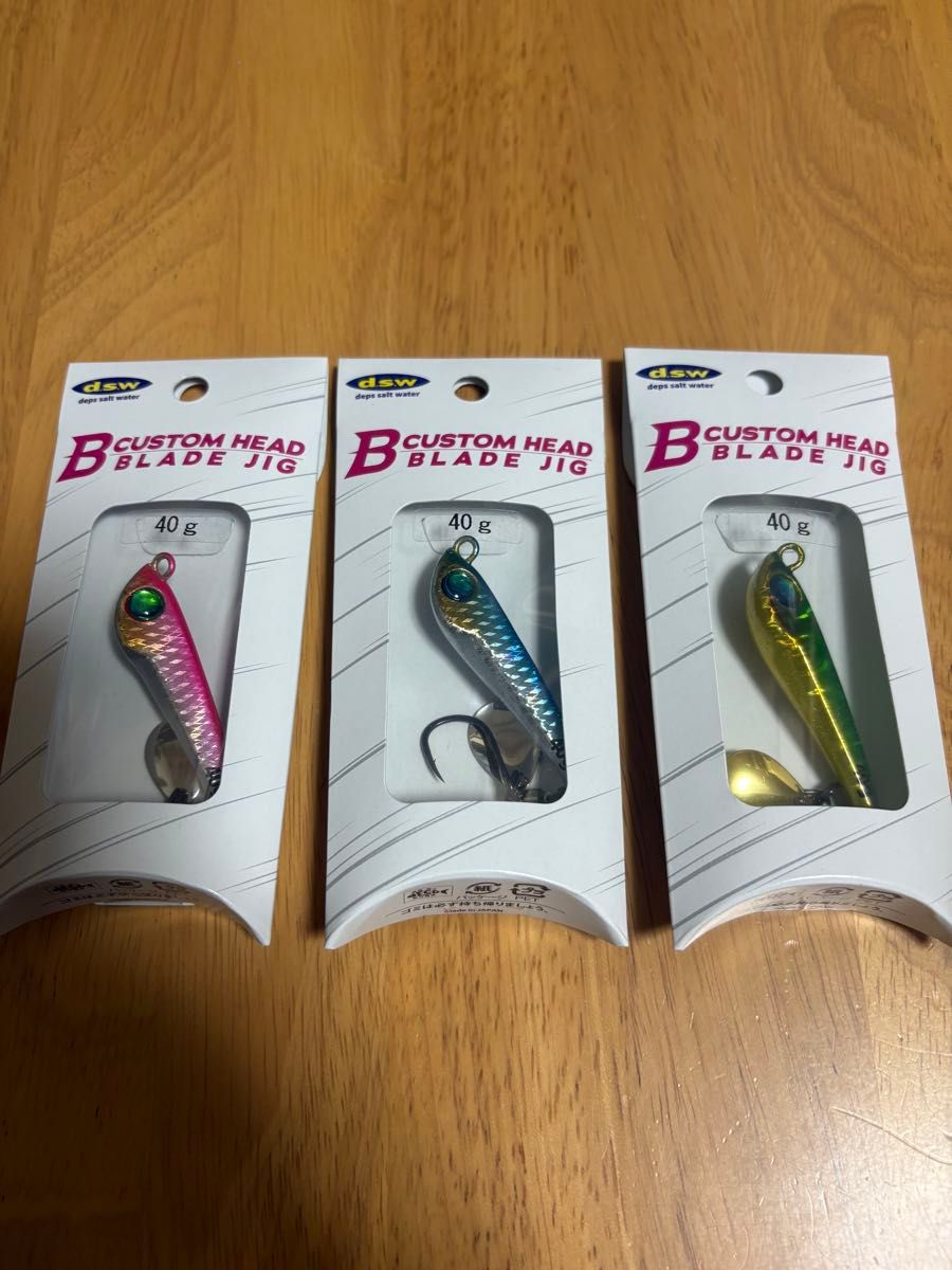 deps B-CUSTOM HEAD BLADE JIG 40g Set of 3